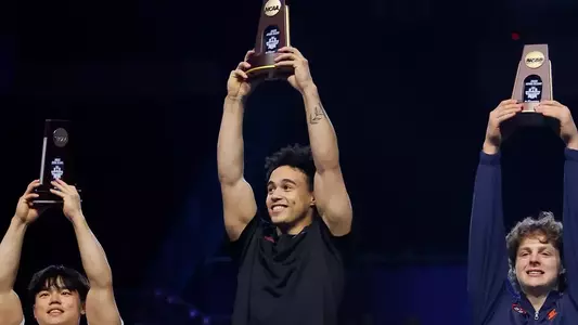 Ohio State competes in the 2025 NCAA Men's Gymnastics Championship Saturday, April 19, 2025 in Ann Arbor, Mich. (Photo by Duane Burleson for Ohio State University)