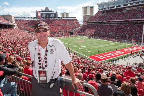 Job # 150342
Trevor Zahara, usher
Football vs Hawaii
Ohio Stadium
SEP-12-2015
Photo by Jo McCulty
The Ohio State University