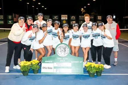 Women's tennis defeats Michigan 4-3 in 2025 Big Ten Tournament Final