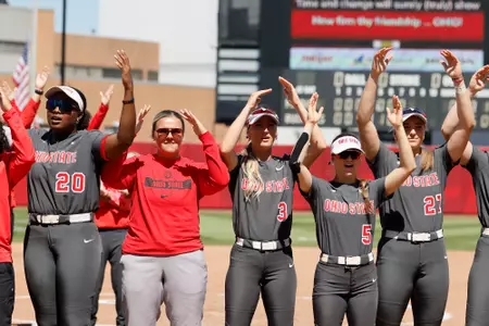 Ohio State softball vs. Purdue Sunday, April 27, 2025, in Columbus, Ohio. (Photo/Jay LaPrete)