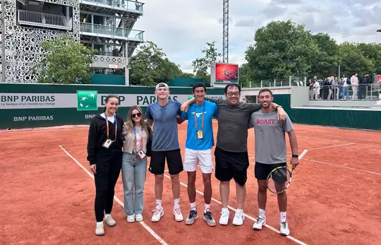 Robert Cash, James Trotter and JJ Tracy at the 2025 French Open