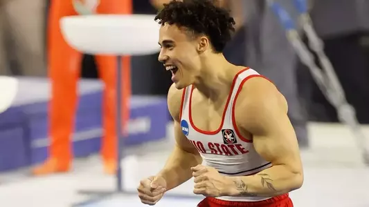Ohio State competes in the NCAA Men's Gymnastics Championship Friday, April 18, 2025 in Ann Arbor, Mich. (Photo by Duane Burleson for Ohio State University)