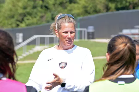 Head coach Lori Walker Hock during preseason practice