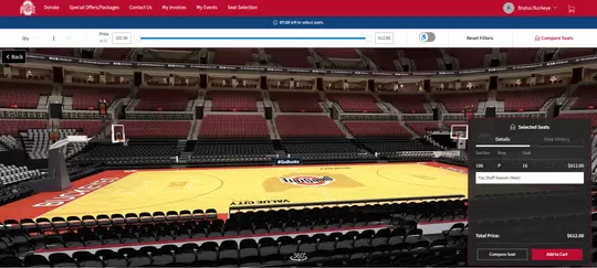 Basketball Tickets Seat View