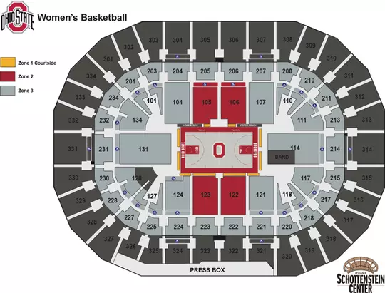 Women's Basketball Seating Chart 2026