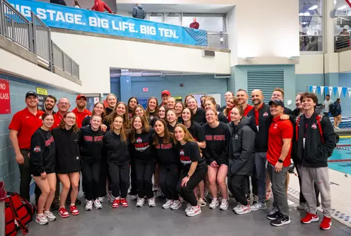 Women's Swimming & Diving Team at B1G Championships 2-21-26