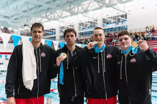 Tomas Navikonis, Jordi Vilchez, Cornelius Jahn and Tristan Jankovics at B1G Championships 2-25-26