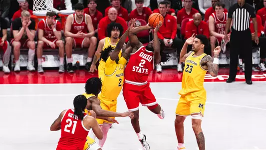 Bruce Thornton shoots in the lane vs. Michigan 2-8-26