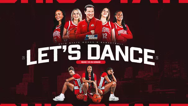 Ohio State Women's Basketball Let's Dance March Madness Graphic