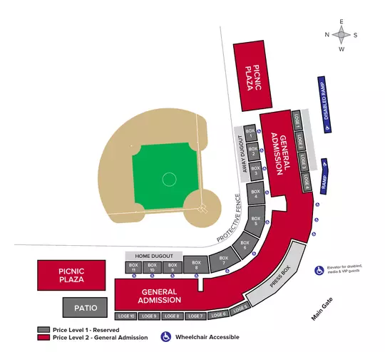 Bill Davis Seating Map Baseball 2026