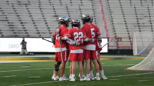 MLAX Team Huddle at Maryland