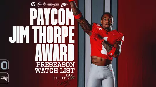 Earl Little Jr. Paycom Jim Thorpe Award Watch List Graphic