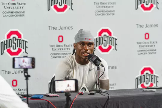 Ohio State FB Captains talk with Media after practice