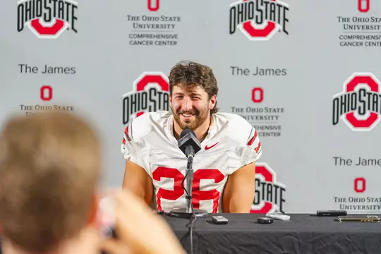 Ohio State FB Captains talk with Media after practice