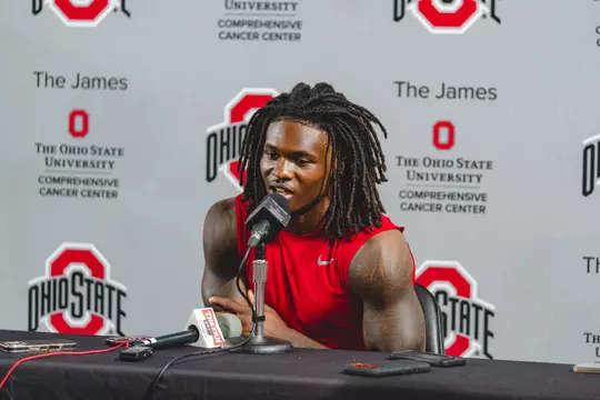 Ohio State FB Captains talk with Media after practice