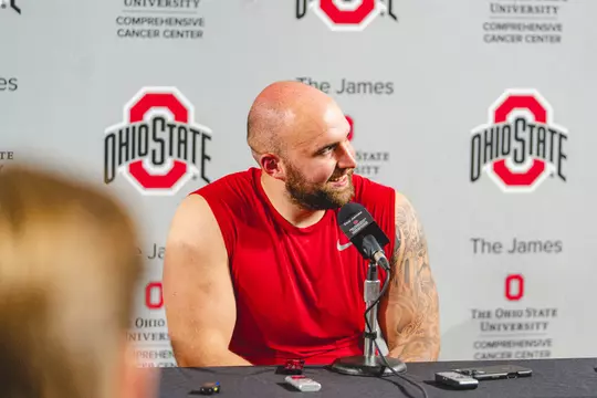 Ohio State FB Captains talk with Media after practice