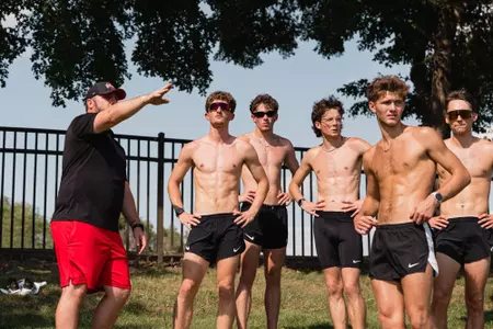 Men's cross country practice