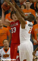 Obi Muonelo and the Cowboys host Southern in the second round of the Las Vegas Invitational on Wednesday night.