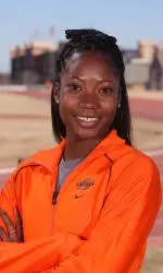 Clarissa Andrews set the school long jump record Saturday at the Big 12 Championships.