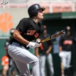 Tom Belza was 2-for-4 in Sunday's loss to Clemson.