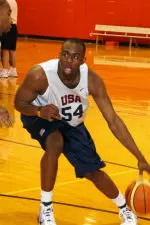 James Anderson works out during the USA team trials for the 2009 World University Games