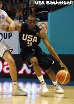 James Anderson represents Team USA against Serbia in an exhibition game prior to the World University Games.