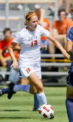 Carson Michalowski recorded her first goal of the season in the win over Missouri.