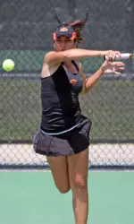 Sarah Meghoufel rolled to a, 6-0, 6-0, win Thursday.