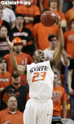 James Anderson grabs one of his team-high 12 rebounds against Baylor.