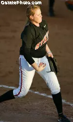 Senior Anna Whiddon threw a one-hitter complete game shutout against Hawaii