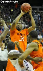 Matt Pilgrim scored 12 points and had six rebounds vs. the Wildcats.