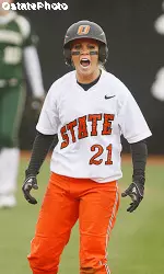 Alysia Hamilton went 2-for-4 with two RBIs in OSU's 6-3 victory over No. 25 Baylor on Sunday.