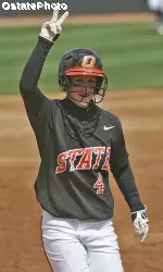 Megan Castle hit a walk-off home run as OSU defeated Iowa State 2-1 here Saturday afternoon.