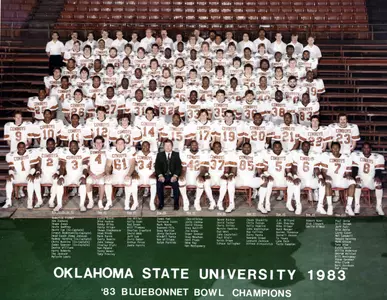 1983 Astro Bluebonnet Bowl champions team photo