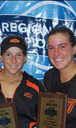 Meghan Blevins and Mary Jeremiah were doubles finalists.