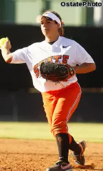 Cowgirl freshman Ari Morrison makes a defensive play during the fall season.