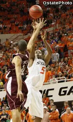 Reger Dowell shoots for two of his career-high 22 points against Texas A&M on Saturday night.