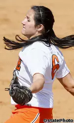 Kat Espinosa threw a three-hit shutout against top-ranked Georgia last week.