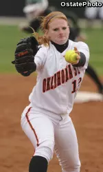 Cowgirl senior Sarah Odom threw three innings of relief against Oklahoma.