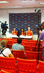 Oklahoma State's women's basketball team met with the media on Monday.