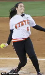 Kat Espinosa came on in relief and struck out four of the six batters she faced.