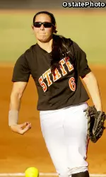 Junior Kat Espinosa threw the second no-hitter of her Cowgirl career