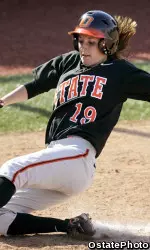 Kelsey Anchors scored the winning run Tuesday night against Wichita State.