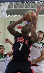 Marcus Smart goes for two of his nine points against Mexico at the FIBA Americas U18 Championship.