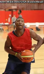 Marcus Smart competes during the USA Basketball U18 Men's team trails in Colorado Springs, Colo.