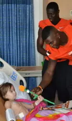 The Cowboys visited St. Francis Children's Hospital in Tulsa.