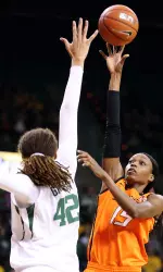 Toni Young puts up a shot.