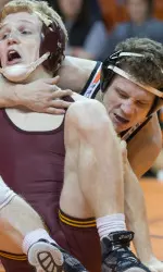 Eddie Klimara defeats Sam Brancale, 14-10.