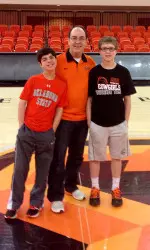 Kevin Gum with his sons, Landry and Trevor