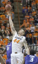 Senior Philip Jurick grabbed eight rebounds on Senior Day against Kansas State.